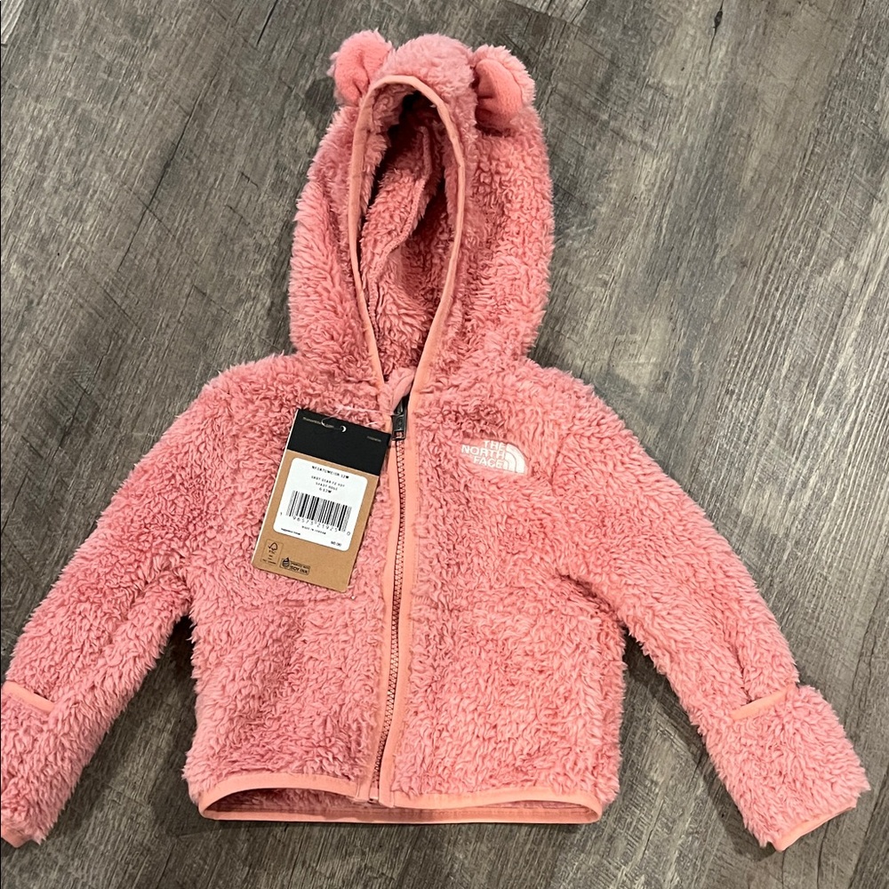 The North Face Pink Fleece Jacket with Ears